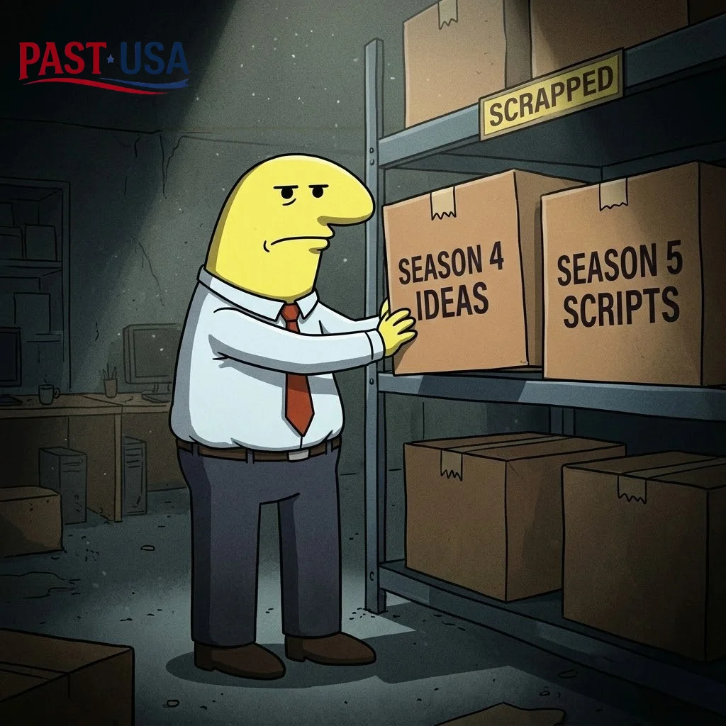 Allan shelving the unmade future.