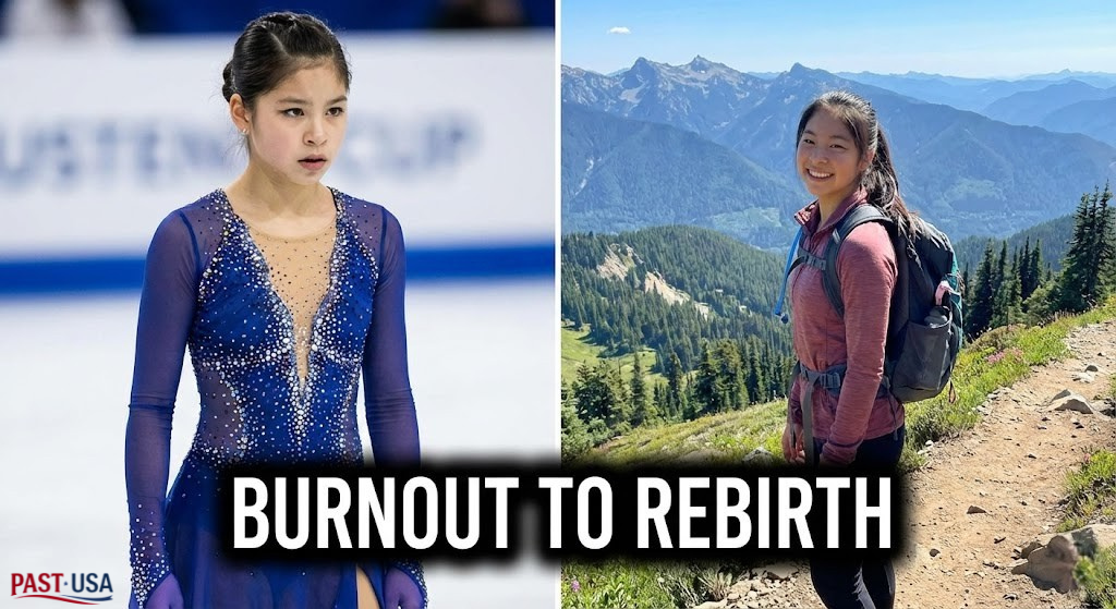 This image illustrates Alysa Liu's journey from a high-pressure young prodigy to a happy, balanced individual who found joy in life outside of skating, a key factor in her comeback.