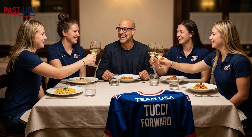 Hilary Knight, Team USA Captain, addressing the media regarding her firm stance on the White House invitation.