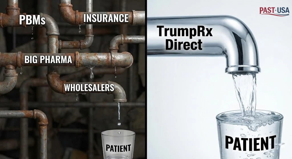TrumpRx aims to disrupt the traditional pharmaceutical model by bypassing middlemen like PBMs, promising a more direct and affordable path for patients to access medications.