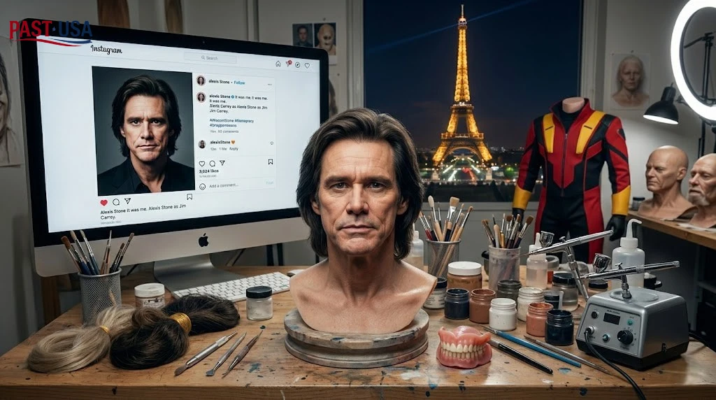 The hyper-realistic mask created by FX artist Alexis Stone that briefly validated the rumors.