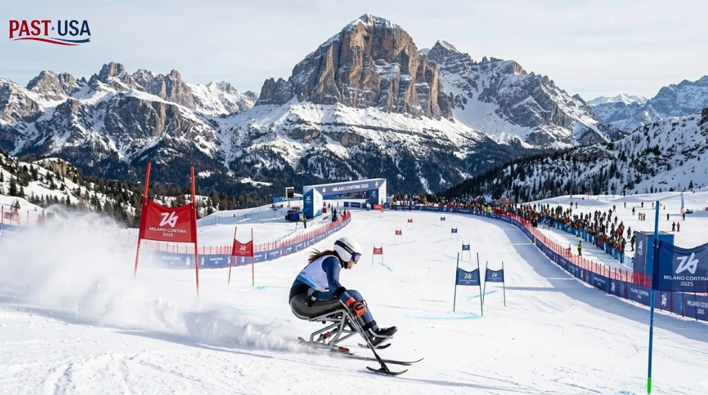 view of the Tofane Alpine Skiing Centre in Cortina