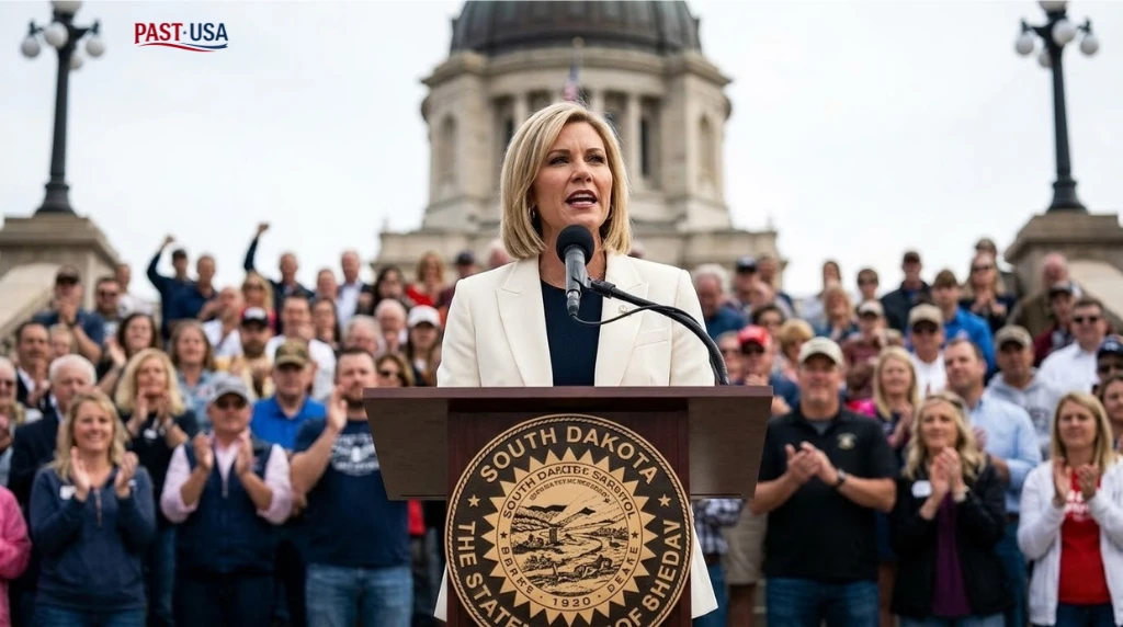 Leading South Dakota as the first female governor.