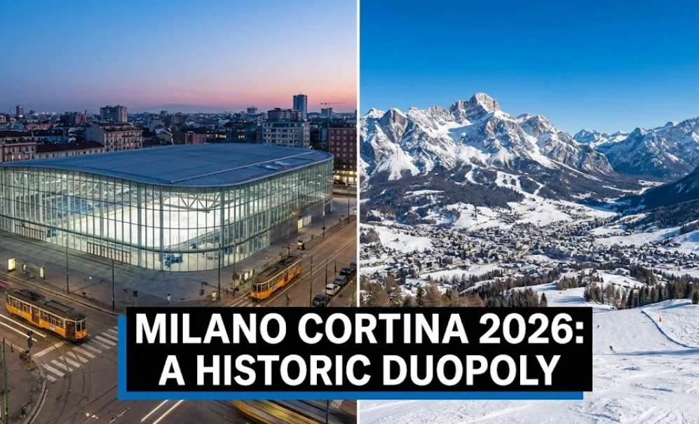 The 2026 Games are split between the urban hub of Milan and the alpine beauty of Cortina d'Ampezzo.
