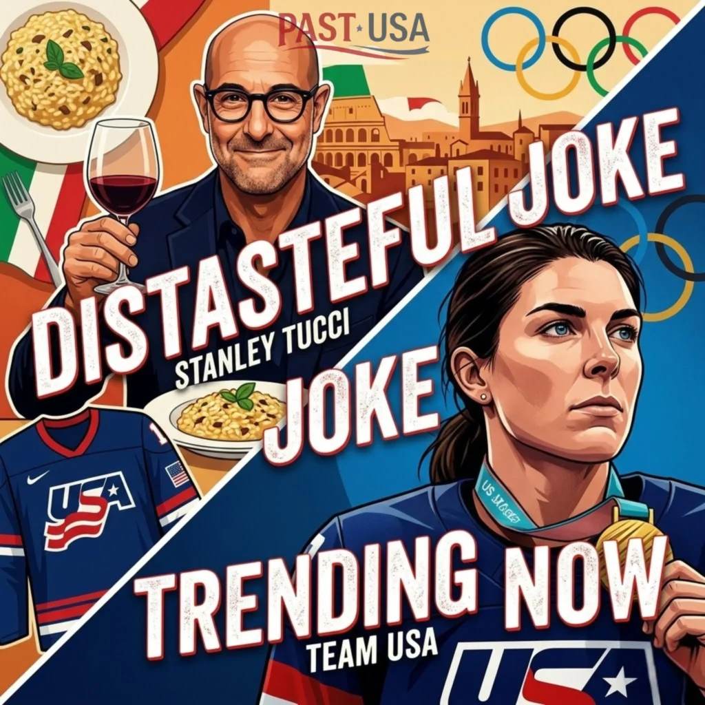 Why Stanley Tucci and Hilary Knight are trending: The drama behind the US Women's Hockey team's response to the White House and their viral Milan dinner celebration.
